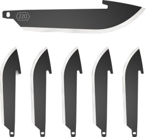 Outdoor Edge Drop Point Replacement Blades Black 2.2 in 6 Pack RR22K-6C