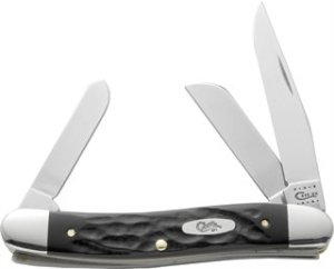 CASE CUTLERY Medium Stockman 2.57 In Rough Black SS Blades