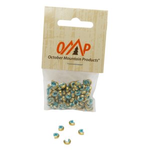 October Mountain 3103 Replacement Nock Sets Blue-Brass 100-Pack