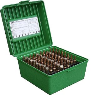 MTM Case-Gard R10010 Deluxe Ammo Box 100 Round Green Polypropylene