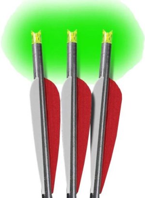 Lumenok Xbow Arrow 22" Barnett Headhunter Green Crescent 3PK BNECC223G