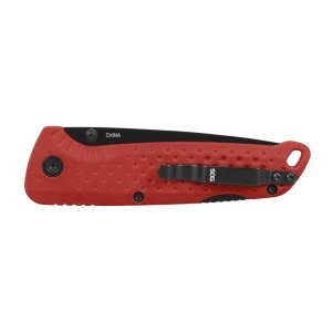 SOG Knives Adventurer LB Folding Knife 3 Drop Point Blade Red