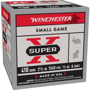 Winchester Ammo X416 Super X Heavy Game Load 410 Gauge 2.50" 1/2 oz 6 Shot 25 Per Box/ 10 Cs