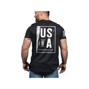 Nine LINE APPAREL MENS SHIRT US OF A BLACK S