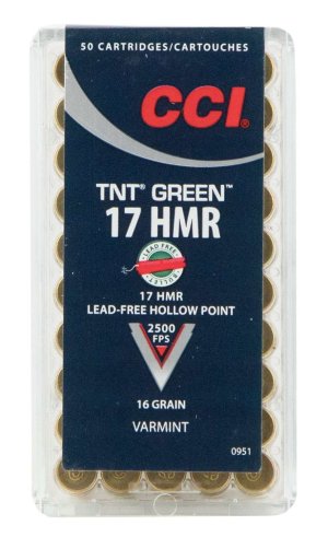 CCI Speer TNT Green HP .17 HMR 16gr Rimfire Ammo 50 Rounds