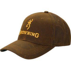 Browning Cap Dura Wax Solid Brown OSFA 10.0 Low Profile Hook Loop Closure