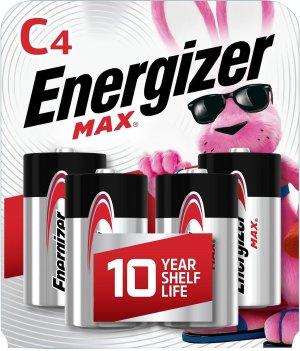 Energizer MAX C 1.5V Alkaline Black & Silver QTY 4 E93BP4