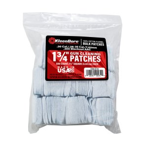 Kleen-Bore SuperShooter Patch 28-35 1.75" Cotton 500/Pack Poly Bag CP17B