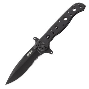 CRKT M21-10 3.1" Serrated Drop Blade Black Stainless Steel Handle