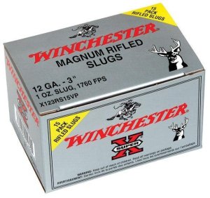 Winchester Super X 12 Gauge 3 In 1 oz Rifled Slug 1760 fps 15 Rounds