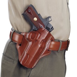 Galco CM800 Tan Leather Belt Holster for Glock 43/43X, Right Hand 1.75"