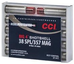 CCI Big 4 Shotshell 38 Special/357 Mag 84gr #4 Shot 10 Per Box 3714CC