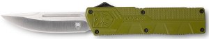 CobraTec ODCTLWDNS 3.25" D2 Steel OTF Knife OD Green Aluminum Handle