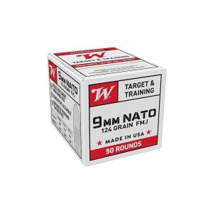 Winchester W9NATO50 9mm NATO 124 Grain FMJ 50 Rounds Brass Case
