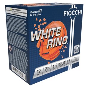 Fiocchi White Rino 12Ga 2.75" 1-1/8Oz #7.5 1250Fps 250R Case 12WRN075