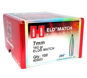 Hornady ELD Match Target .284 Caliber 162 Grain 100/Box 28403