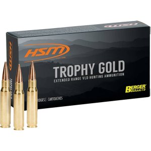 HSM Ammunition BER-7MAG140VLD 7mm Rem Mag 140gr 20rd Trophy Gold