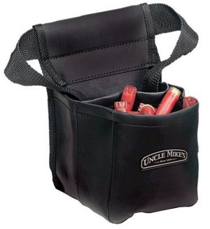 Uncle Mike's Padded Shell Bag 41722 Black Two Compartments 4 Loops