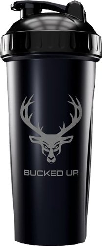 BUCKED UP SHAKER 28OZ BLACK & GRAY LOGO BPA