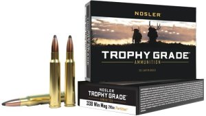 Nosler 61058 Trophy Grade 338 Win Mag 210gr PT SP Ammo 20 Rounds