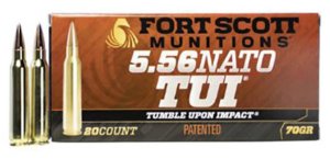 Fort Scott Munitions 556-070-SCV2 Tumble Upon Impact (TUI) 5.56mm 70gr...