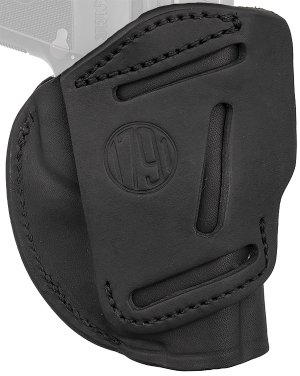 1791 Gunleather 4WH1SBLL 4-Way IWB/OWB Stealth Black Leather Belt