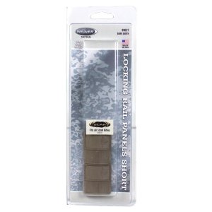 Weaver S.C.A.R. Locking Rail Panels - 1.6  Short Dark Earth 2/ct