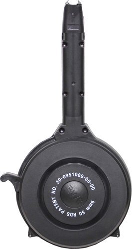 Iver Johnson Glock9BLK 9mm 50-Round Drum Magazine Matte Black