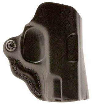DeSantis 019BAE1Z0 Mini Scabbard OWB Black Leather Holster Glock 26/27/33