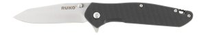 RUKO 420A 3.25In Blade Black GFR Handle Pocket Folding Knife