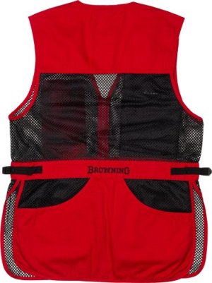 Browning Mesh Shooting Vest Right Hand Large Black Red Trim