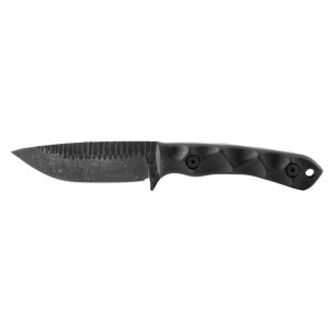 Stroup Knives GP2 3.5 In Acid-Etch Black G10 with Sheath