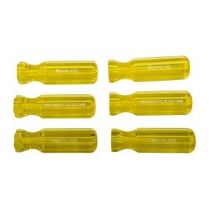 Brownells Molded Plastic Tool Handle L4 Model Yellow 6 Pack