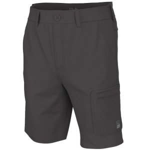 HUK H2000171-010 Men's Next Level 10.5" Fishing Shorts, Iron, Size S