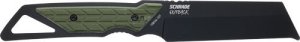 Schrade Outback Cleaver 3.6 In AUS-8 Fixed Blade Black Green Handle