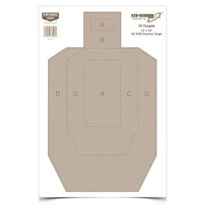 Birchwood Casey EZE-Scorer IPSC Practice Target 12" x 18" 100 Pack 37018