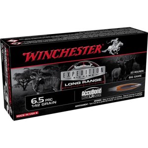 Winchester Ammo Expedition Big Game Long Range 6.5 PRC 142 gr 3020 fps Nosler AccuBond Long-Range 20 Bx/10 Cs