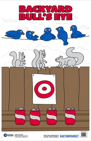 Action Target GSBKYARD100 23"x35" Multi-Color Paper Targets 100/Box