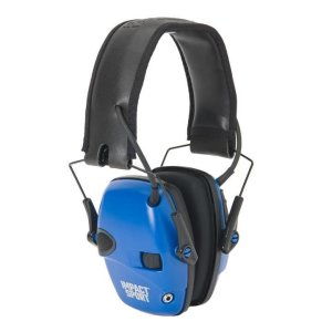 Howard Leight R-02529 Impact Sport Electronic Earmuffs NRR22 Foldable Blue