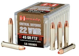 Hornady Critical Defense Rimfire 22 WMR 45 gr FTX 50 Per Box 83200
