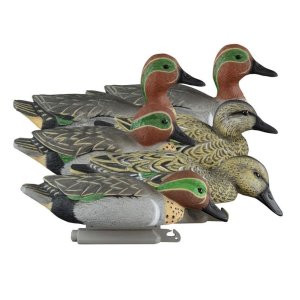 Higdon Outdoors 19943 Green Wing Teal Duck Decoy 6-Pack Foam Filled