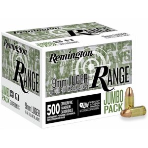 Remington R27779 9mm Luger 115 gr Full Metal Jacket 500 Rounds
