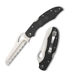 Spyderco Byrd Cara 2 Rescue Serrated Folding Knife Black