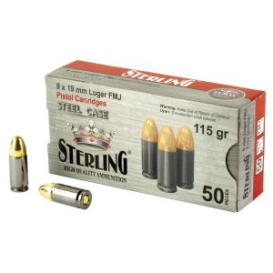 STERLING 8698779957674 9MM 115 FMJ STEEL 50/20