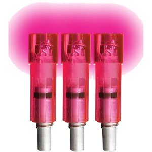 Lumenok GTF3P Crossbow Nocks Pink Flat Gold Tip 3-Pack Lighted