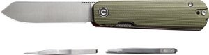 Civivi KNIFE SENDY 2.83" MILLED GREEN/RED G-10 CLAM PK