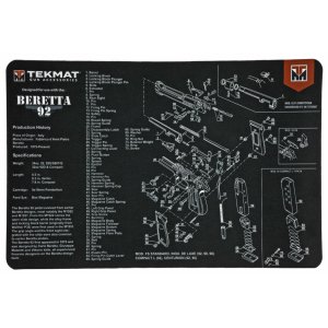 TekMat TEK-R17-BER92 Beretta 92 Pistol Mat 17x11" Black