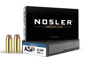Nosler 51181 40 S&W 150 Grain Jacketed Hollow Point 50 Rounds Box