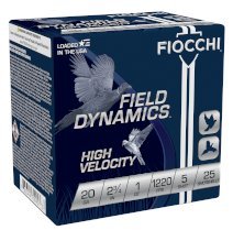 Fiocchi 20HV5 Field Dynamics High Velocity 20 Gauge 2.75 In