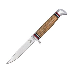 Roper RP0028ZW Deadwood Jr Fixed Blade 3.5" Zebra Wood Handle Knife